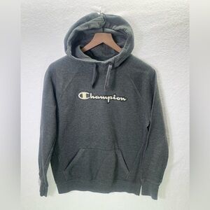 Champion Embroidered Spellout Hoodie Sweatshirt Mens M Retro Classic 1867